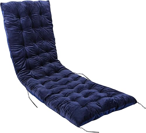 Miniatura 9 de REDCAMP Cojín para silla de tumbona para muebles de patio, más grueso, suave, cómodo, almohadilla para silla de gravedad cero para exteriores,