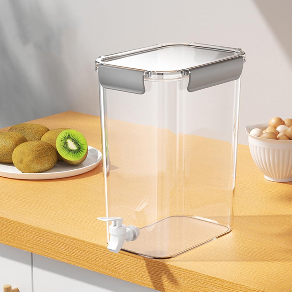 Dozownik napojów 3,5 l/4,5 l Lodówka Dozownik wody ze szczelnym kranem, Zimny ​​czajnik o dużej pojemności do lemoniady z sokami owocowymi, Podróżny pojemnik na wodę na biurko 4.5L B