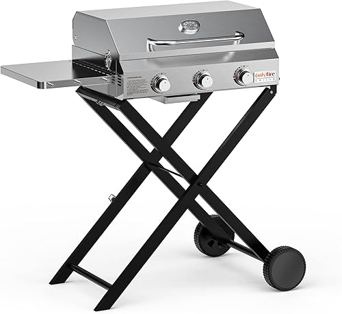 Miniatura 10 de Onlyfire - Parrilla de gas de mesa de 3 quemadores, parrilla de propano portátil de acero inoxidable de 24 pulgadas con patas plegables para patio