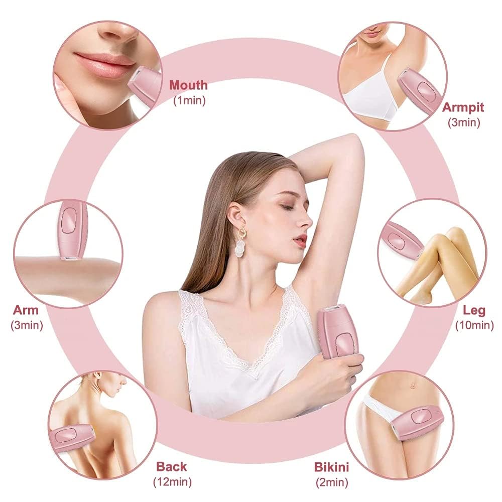 Mini épilateur laser IPL pour hommes et femmes, épilateur laser portable Depilador, épilation permanente visage et corps (blanc)