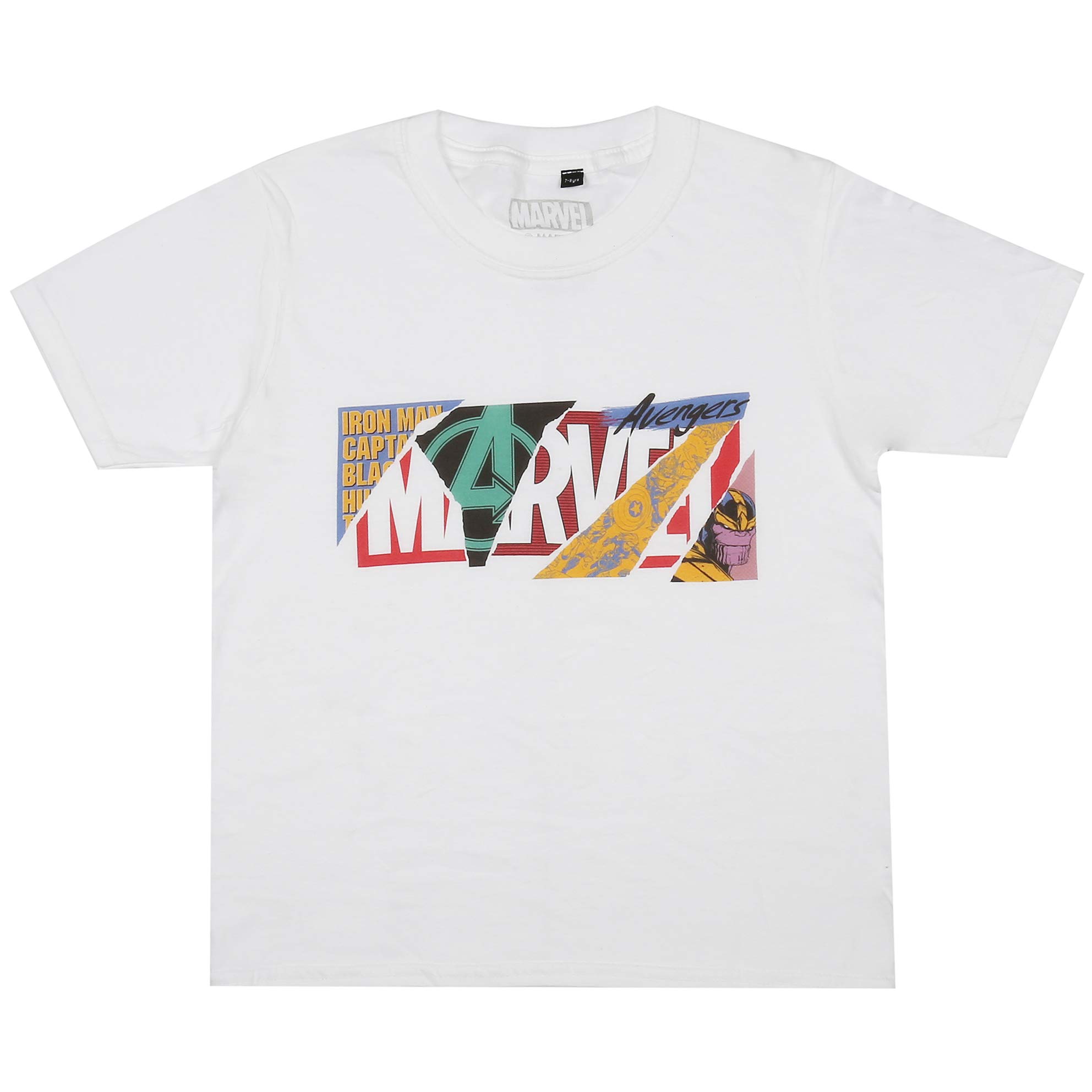 Marvel Scrapbook Logo T-Shirt Boys White 7-8 Years