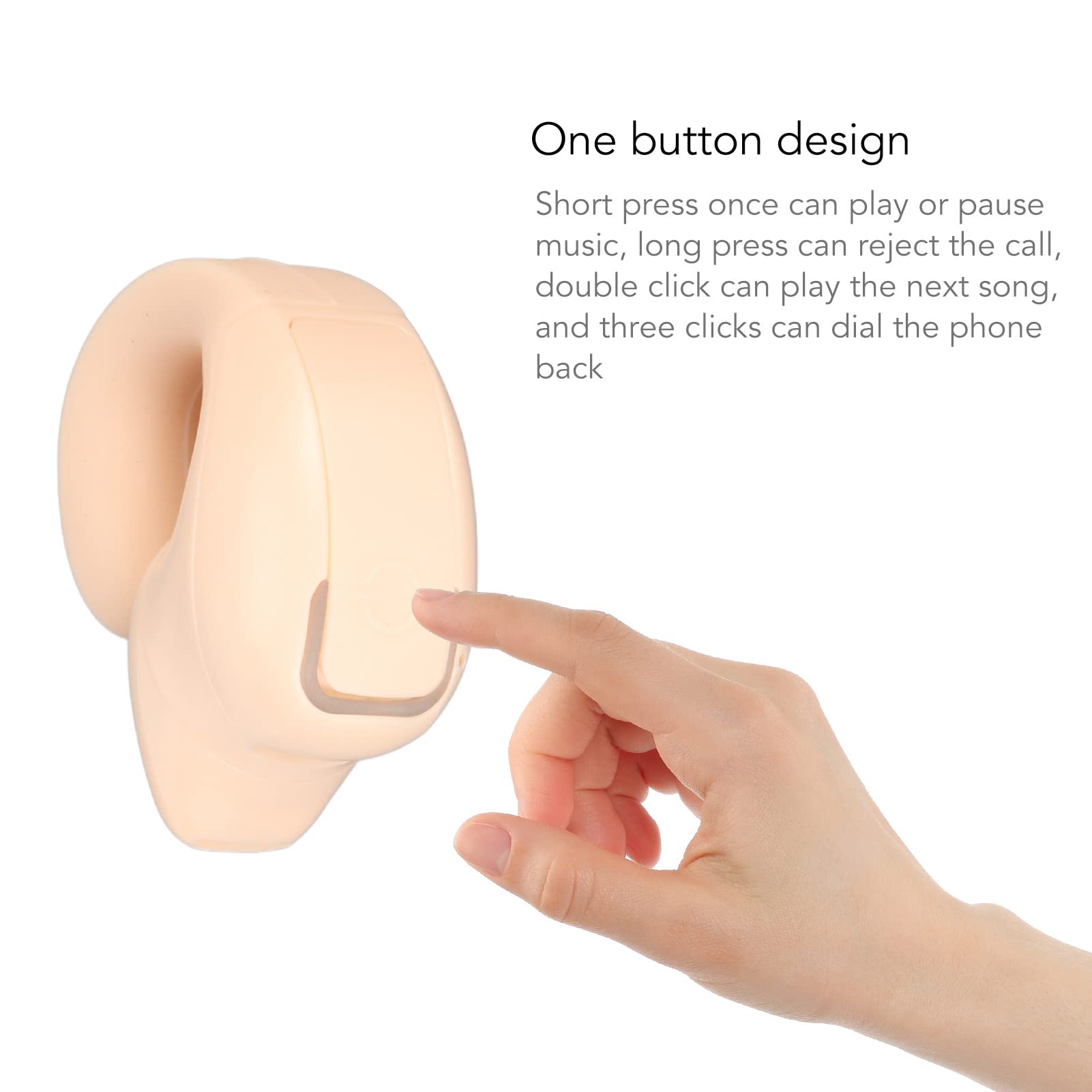 Auricolare Wireless Open Ear a Clip, GD28 Cuffia Singola Bluetooth 5.3 per Corsa, Impermeabile IPX4, Cuffie HIFI Stereo per Ciclismo e Guida