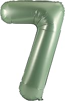 Vista 112 de YPSelected Globo de aluminio grande de 32 pulgadas con número de helio, cumpleaños, boda, fiesta, 0-9 (azul bebé, 2)