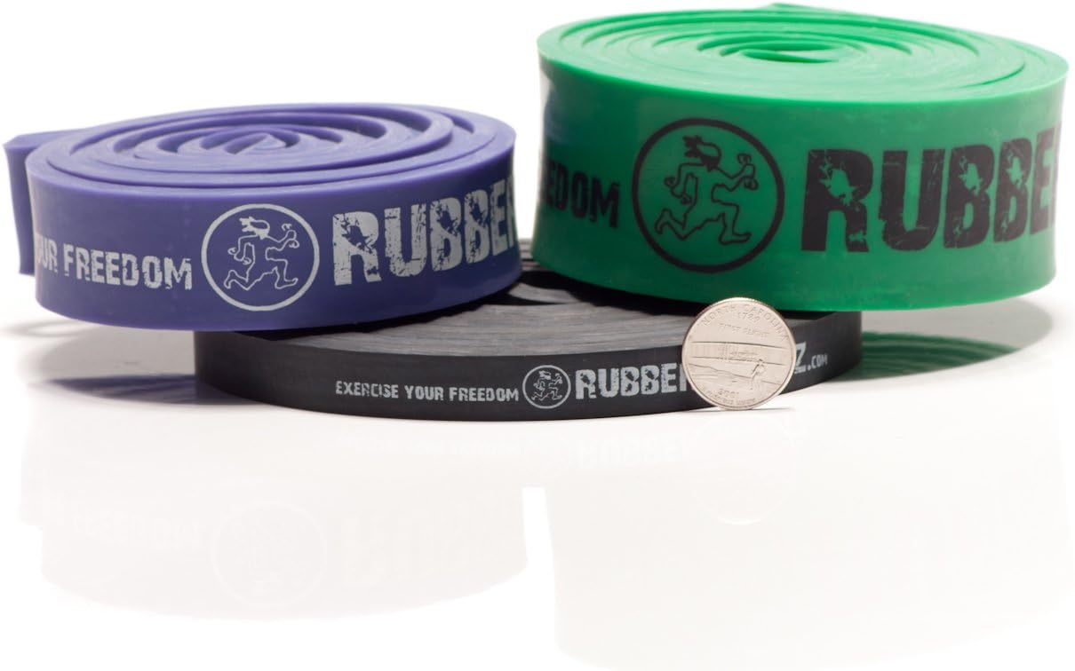 Rubberbanditz Combo Pull Up Assist Bands | Heavy Duty Resistance Exercise Bands for Powerlifting, Mobility, and Stretching | Resistance Bands for Working Out | Combo Pack of 3