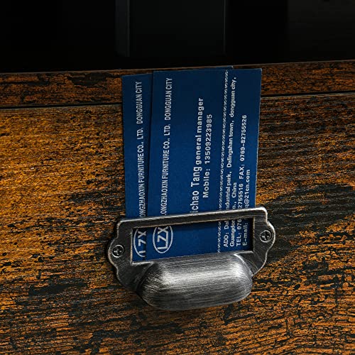 Moderion Computer Desk For Home Office With 4 Large Drawers, Rustic Wood Writing Study Table Metal Frame, 59” X 21.7” 29.5”, Color Block Desktop,Easy Assembly, Vintage And Black Ctsz20401Cm #TOP6