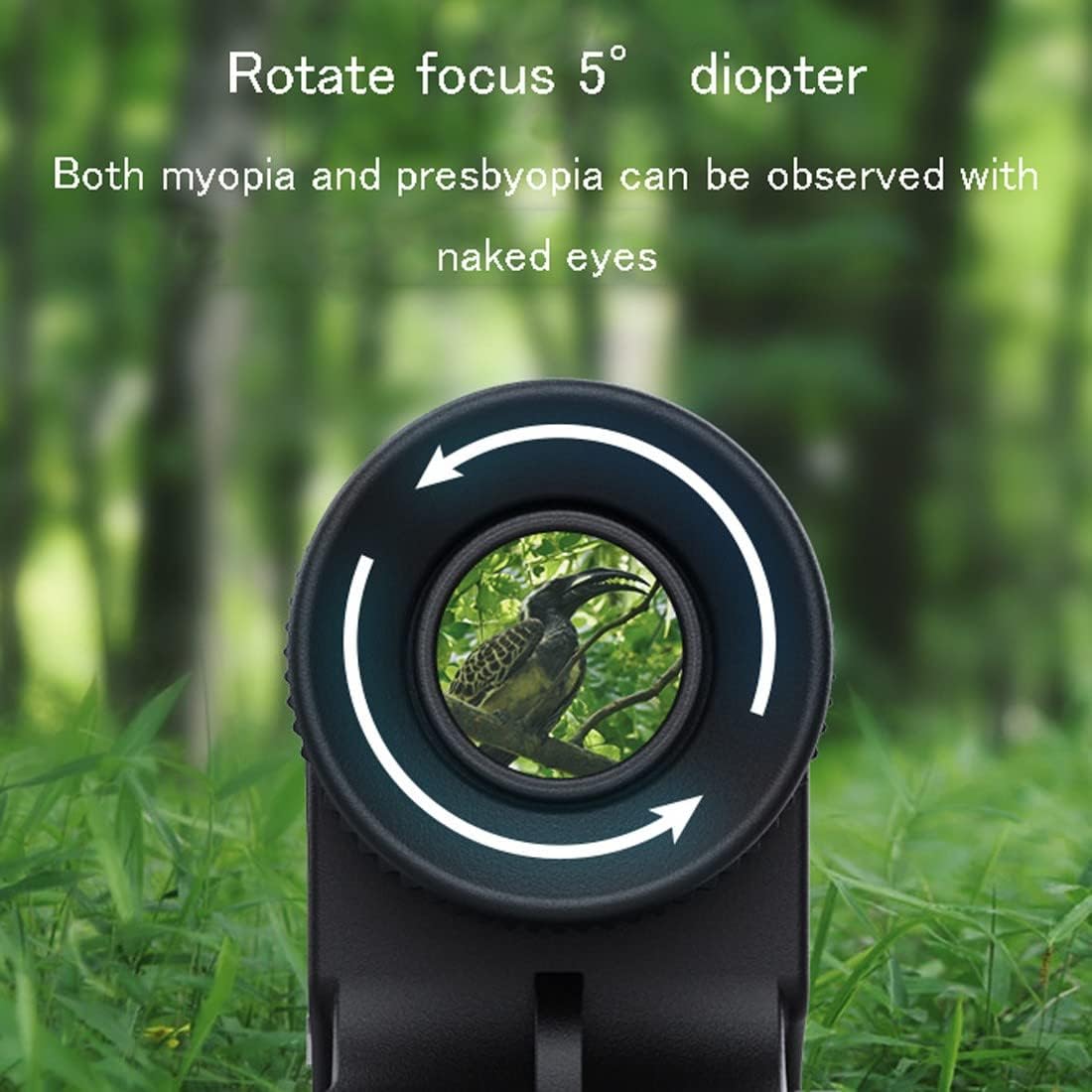Adjustable Rangefinder, Handheld High-Precision Measuring Tool, High-Definition Telescope for Speed and Height Measurement, Night Vision, for Bird Watching, Hunting