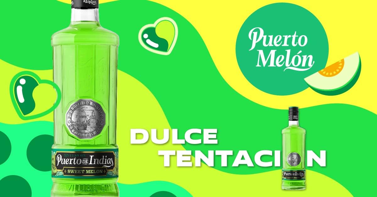 Puerto de Indias – Ginebra de Melon Premium – Sweet Melon Premium Gin – 70 cl – 37.5º
