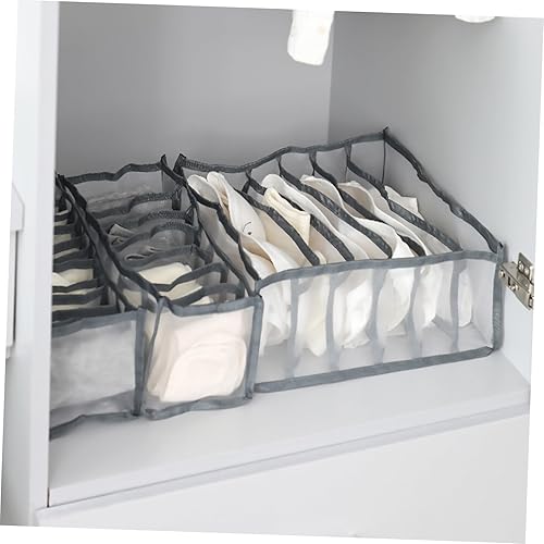 Miniatura 5 de DOITOOL 3 cajas de almacenamiento de calcetines apilables organizadores contenedores para el hogar, armario, aparador, calcetines, ropa interior,