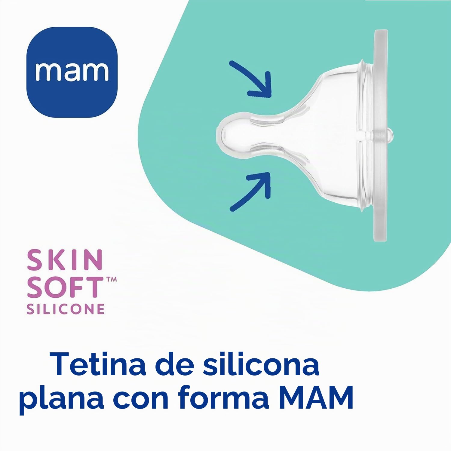 MAM Tetina 0, Pack de 4 tetinas para biberón, flujo recién nacido, 0m+, para leche de madre & Fórmula para bebé 1