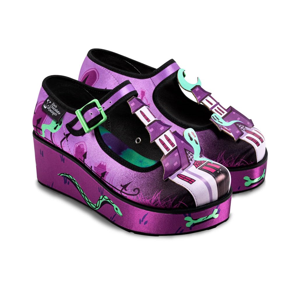 Hot Chocolate Design Chocolaticas Funky Canvas Women's Mary Jane Flat Shoes — view 43