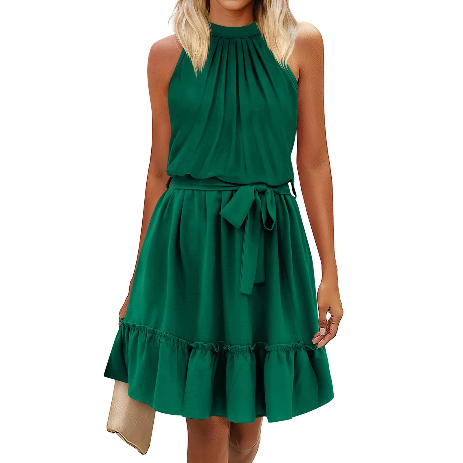 Tees Midsummer Teen Girls Boat-Neck Button Up Buttoned Baggy Balconette Sleeveless Anniversary Tunic Tops