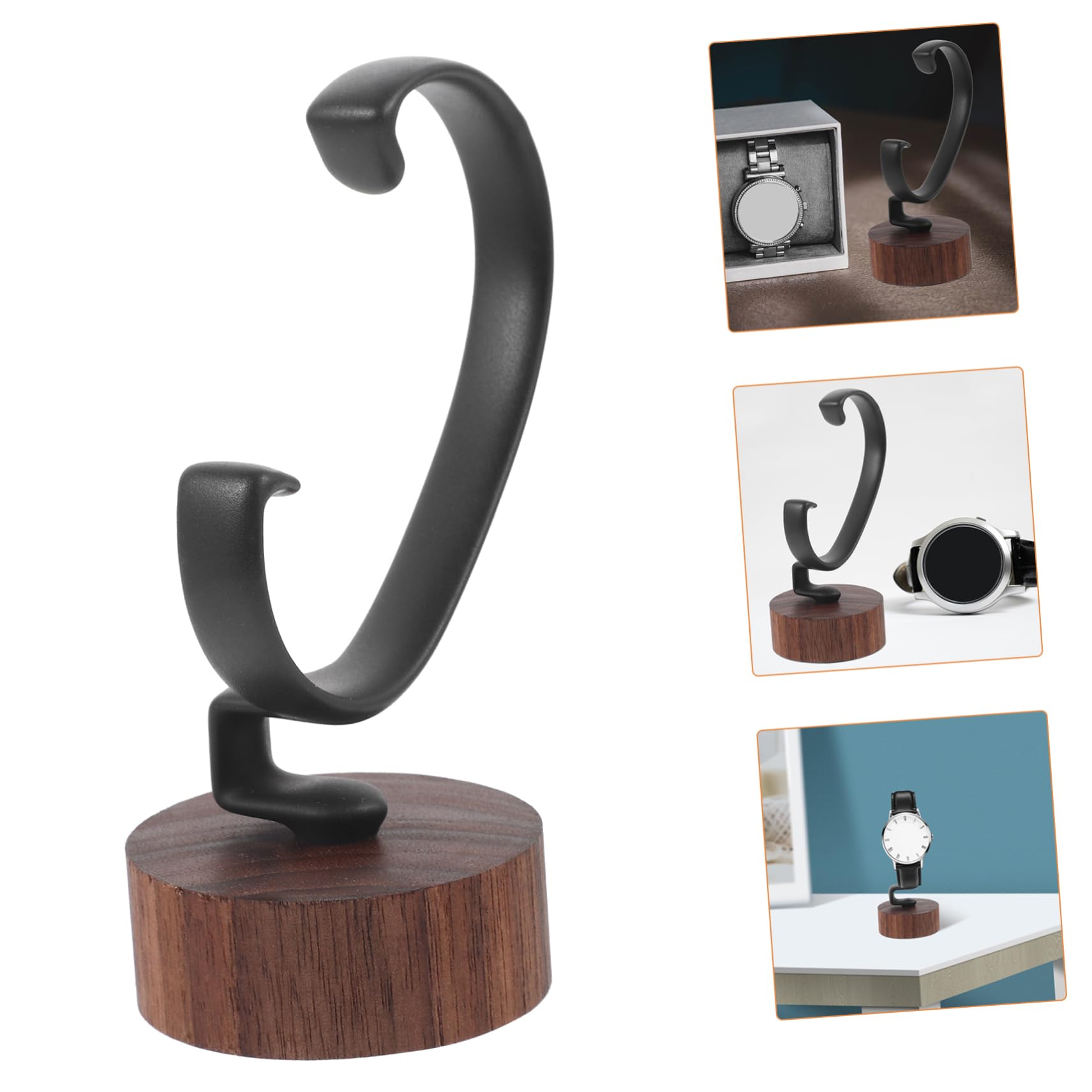 VALICLUD 5piezas Soporte De Exhibición Para Relojes Soporte De Almacenamiento Base De Madera Diseño Innovador y Portátil Para Relojes De Hombre y Mujer Estante Para Escritorio Funcional