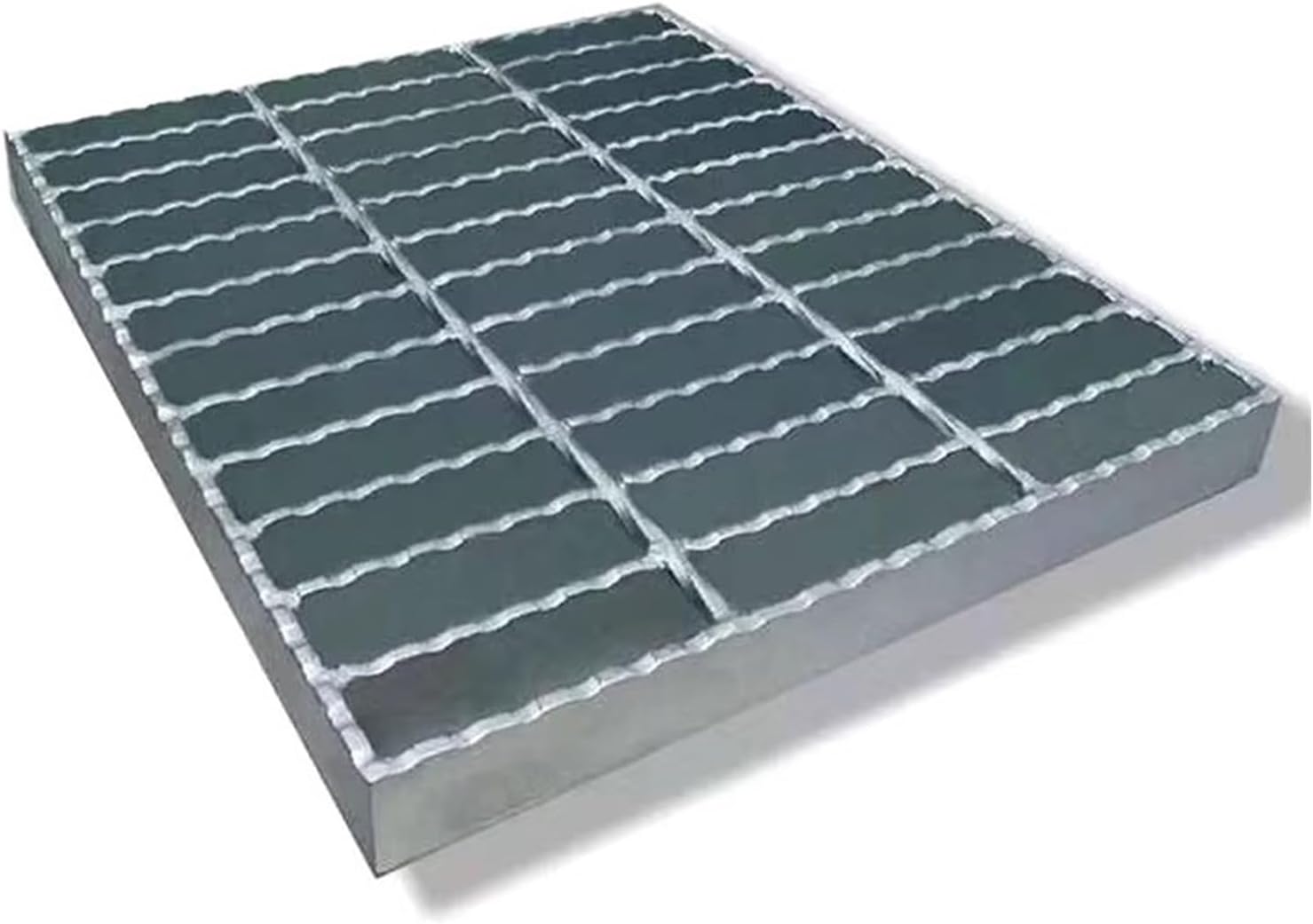 Non-Slip Galvanized Steel Drain Grating for Outdoor Use - Durable Metal Grate for Yard, Parking Lot, Driveway, and Sewer Channel Drainage Solutions