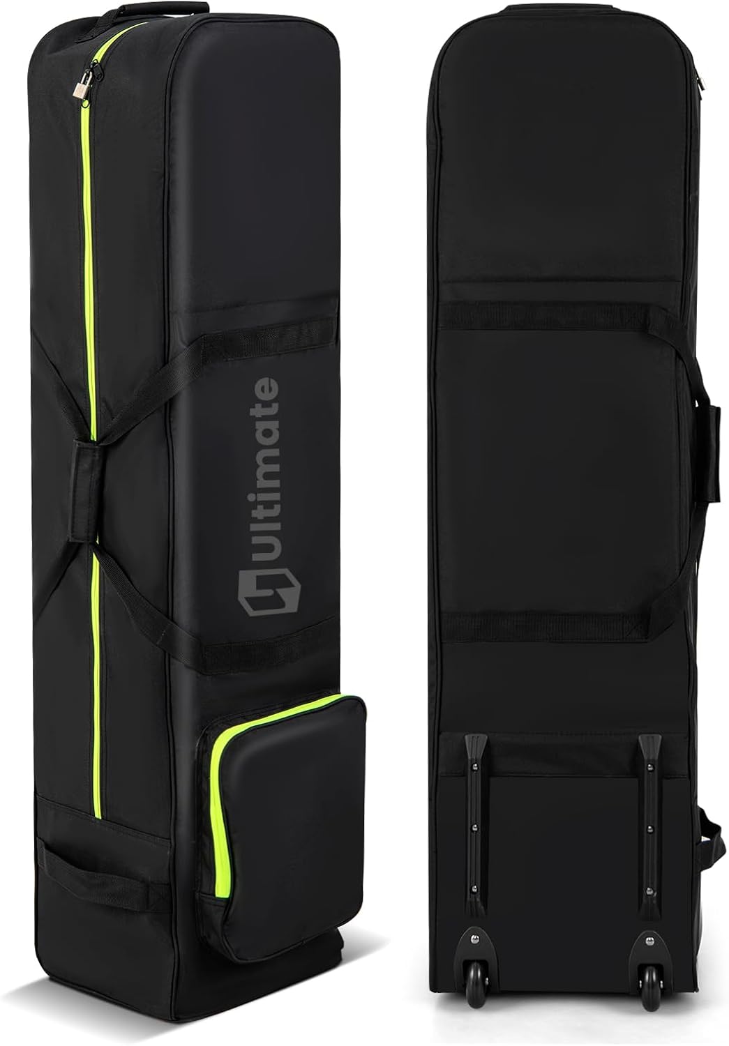 COSTWAY Wheeled Golf Travel Bag, SoftSided Travel Cover with 3 Handles