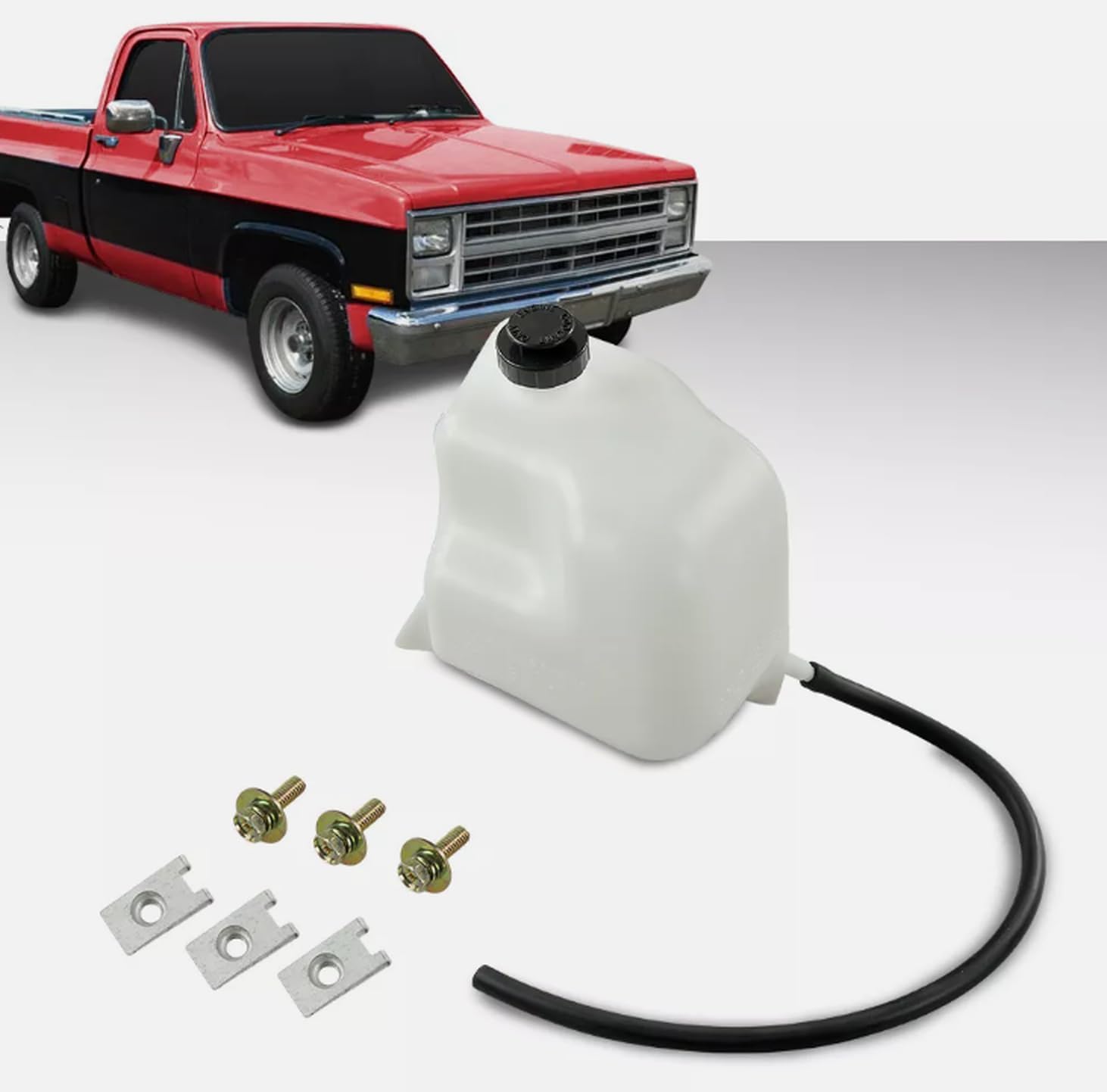 Fit for 1981 1982 1983 1984 1985 1986 1987 for Chevy GMC GM Truck Coolant Bottle & Cap W/Mounting Hardware & Hose