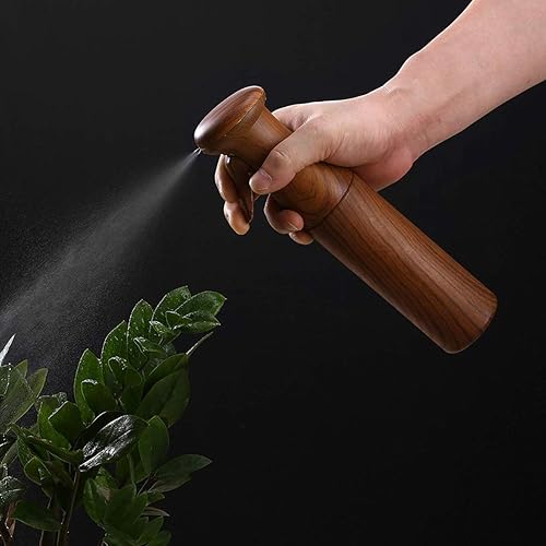 Miniatura 7 de Lurrose Botella de spray vacía Grano de madera Continuo Niebla fina Spray Botella de agua Estilista Botella pulverizadora recargable 8.5 fl oz