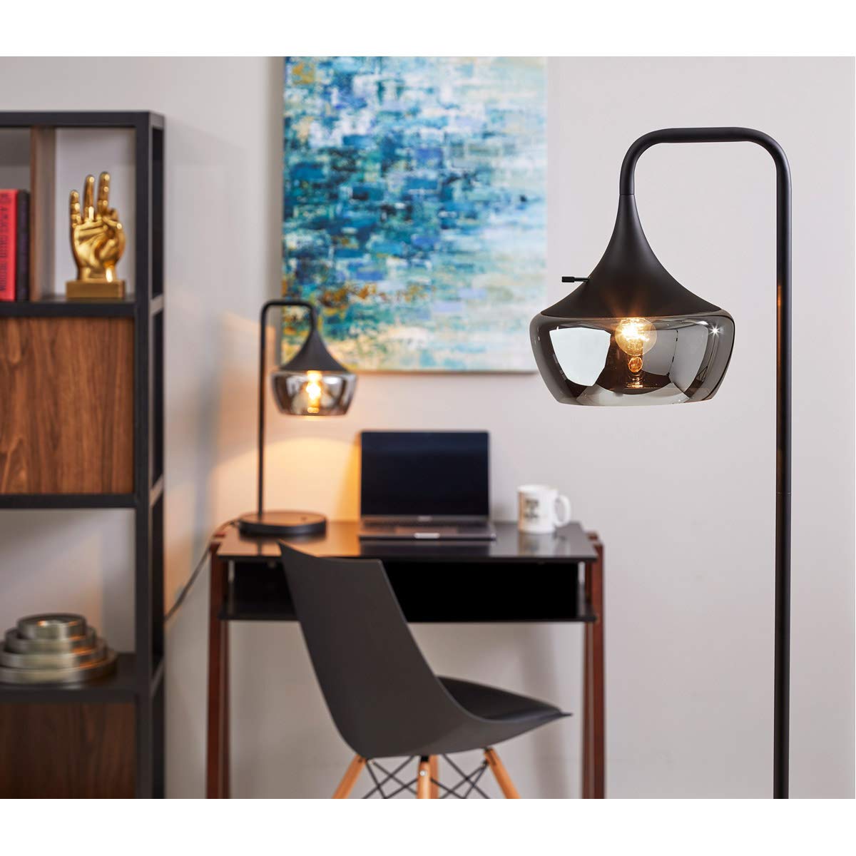 Amazon.com: Adesso 2143-01 Eliza Floor Lamp, 63.5 in., 100W, Black