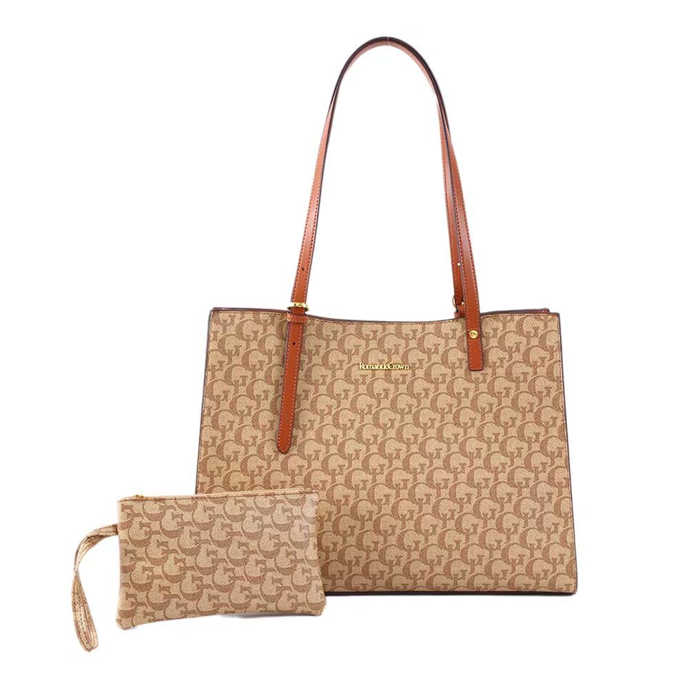 ROMANTIC CROWN Bolsas de Couro Ombro Mão Grande Femininas,Bolsa L...