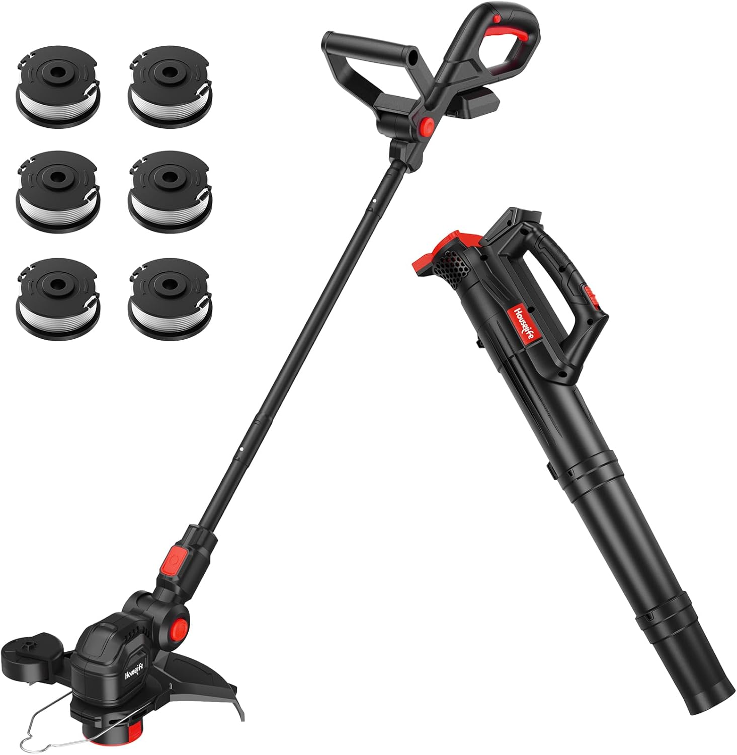 Cordless Weed Eater Trimmer & Leaf Blower Combo Compatible with Milwaukee M18 Battery, 12 Inch String Trimmer Edger with Auto-Feed, 400 CFM Lightweight Leaf Blowers Lawn Care Kit, Tool Only