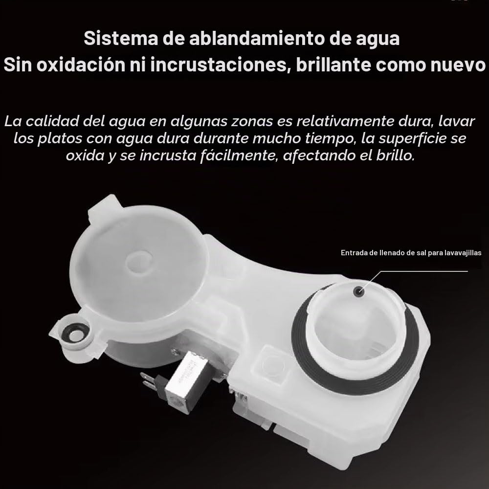 Lavavajillas integrados en la cocina, lavavajillas ultrasónicos inteligentes automáticos con fregadero de acero inoxidable, sistema de crucero de aire fresco, sistema automático de descarga de escoria