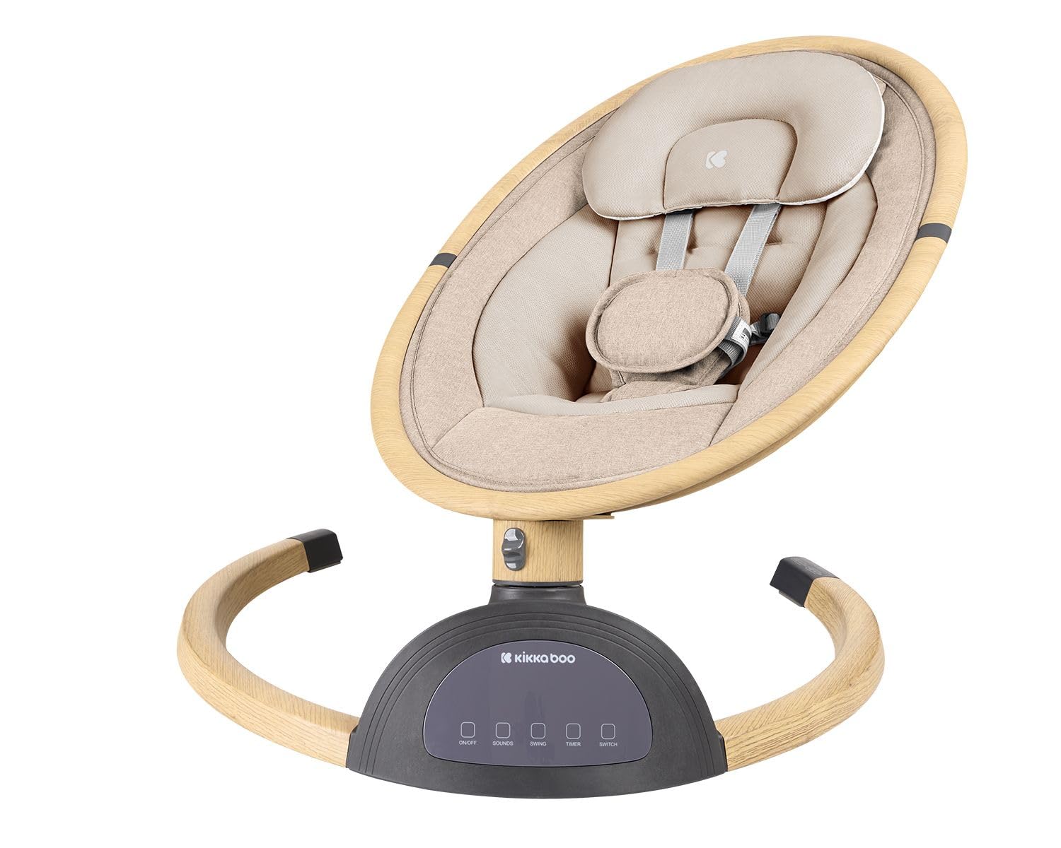 Kikkaboo Hamaca Ashlee eléctrica función Columpio mosquitera Mando a Distancia, Color:Beige