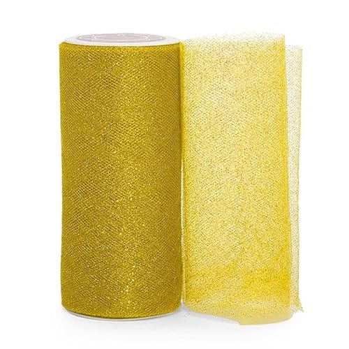 Gold Sparkling Tulle Roll 6