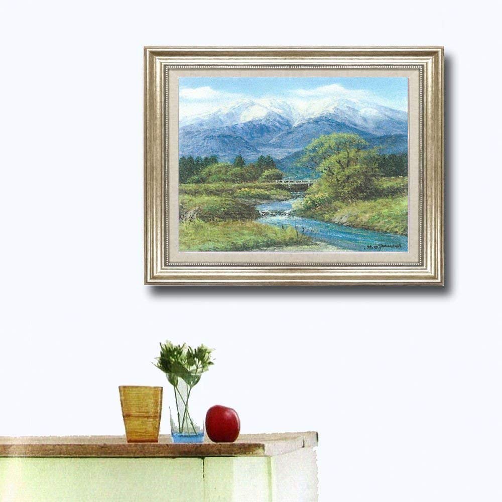 「蔵王山麓」F10 油絵 絵画 油彩画 風景画 アート Amazon.co.jp: 小川久雄 蔵王を望む F10号 シルバー 受注制作 油彩画