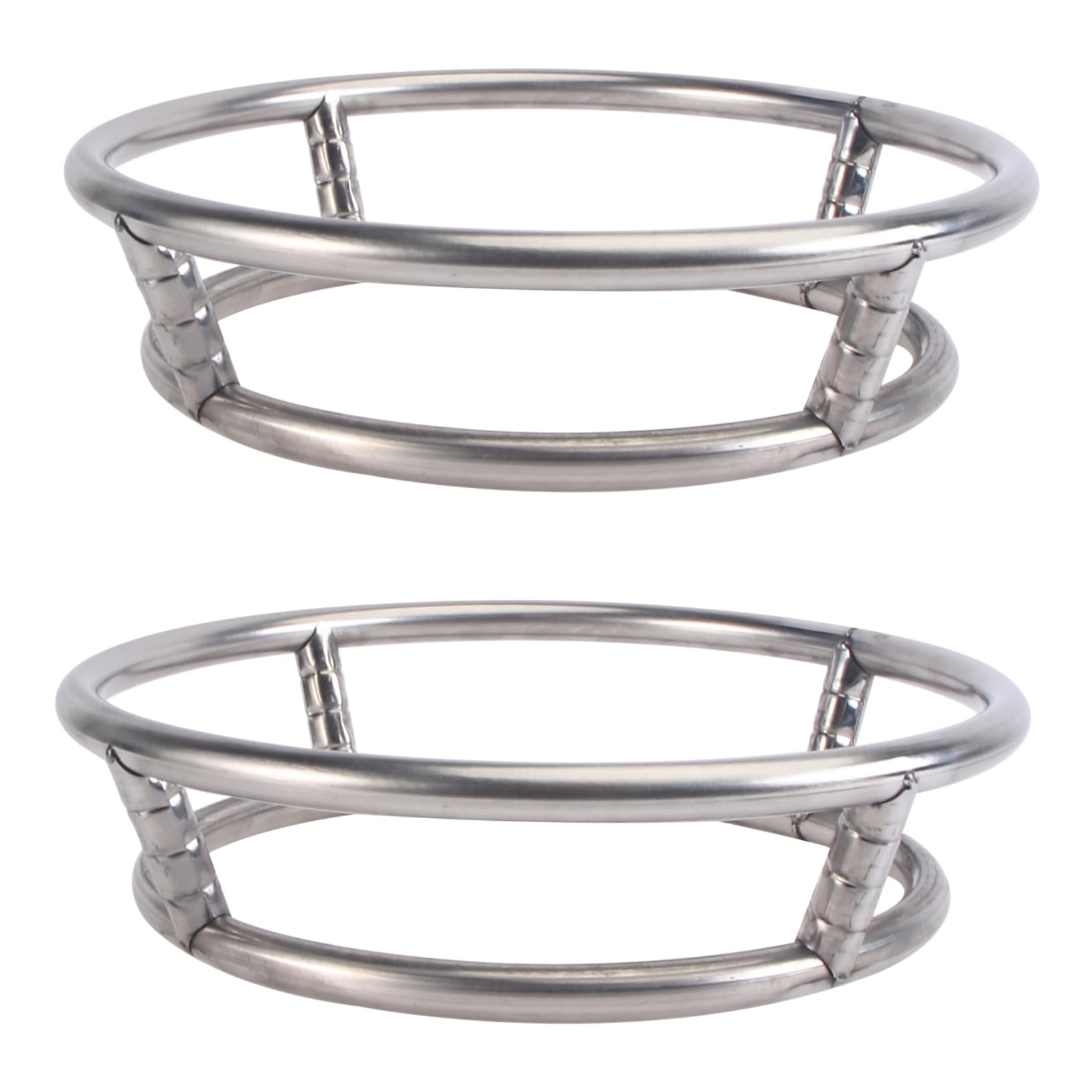 CIYODO 2pcs Wok Rack Griddle Metal Shelf Pot Holders Cooking Wok Ring Stainless Steel Steamer Fish Steamer Steam Rack Stainless Pot Holder Stainless Pot Loop Rack Bold