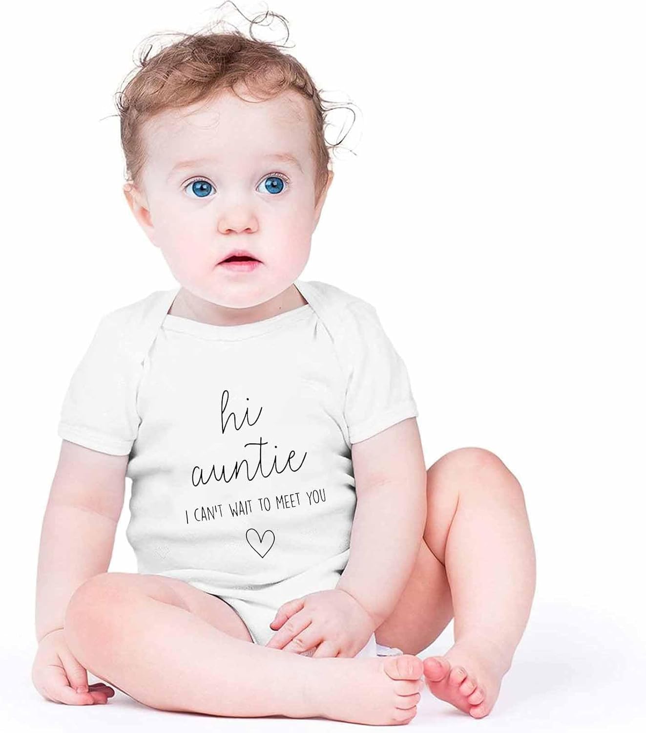 Hi Auntie Bodysuit for Baby Pregnancy Announcement for Aunt Bodysuit I Love My Auntie Baby Clothes - Image 2
