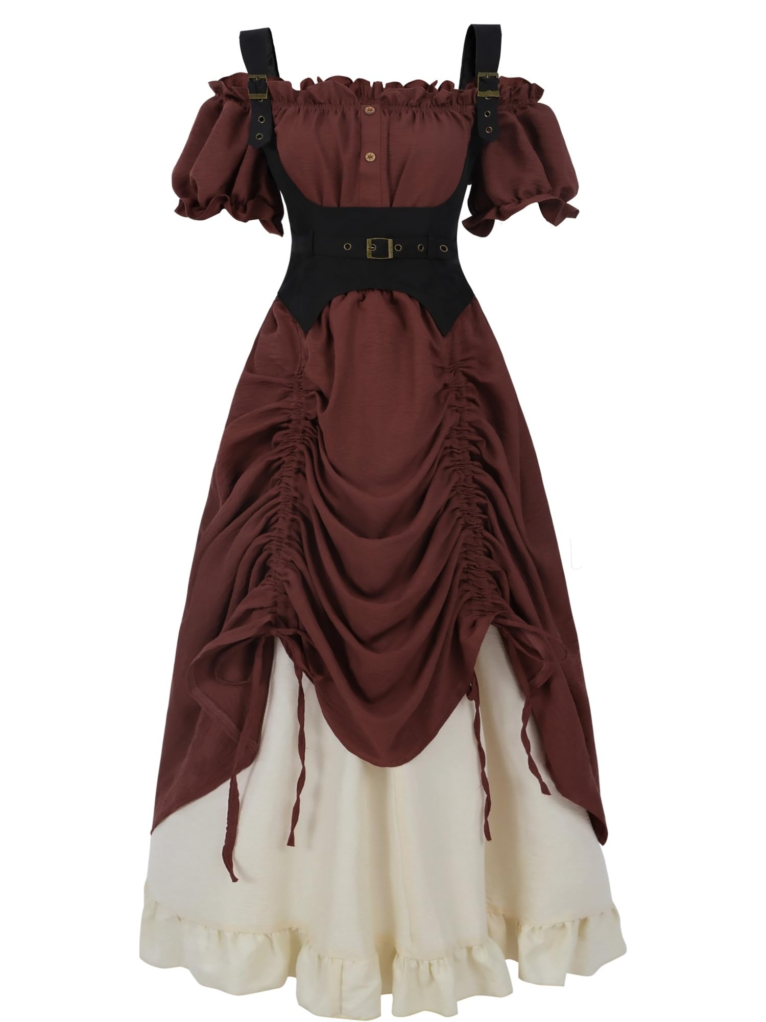 NSPSTT Victorian Dress Set for Women - 3 Piece Edwardian Costume for Ren Faire, Halloween โ image 1