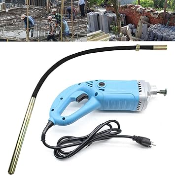 OUKANING Vibrador de hormigón 1300 W eléctrico Concrete ...