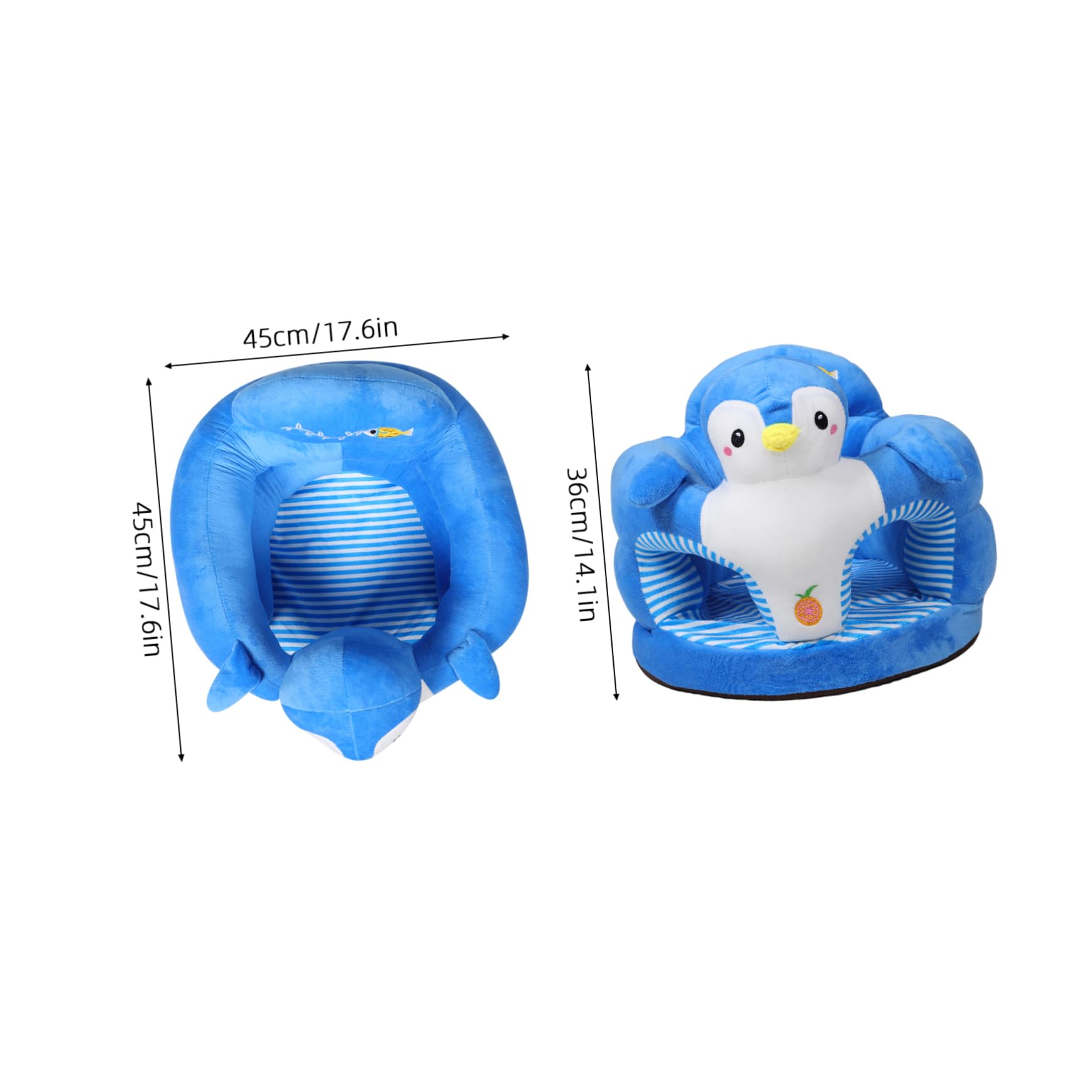 IWOWHERO Soft Floor Seat Supportive and Comfortable Chair for Sitting Up Ideal for Lounger and Activity Time Thickened Design with Cute Penguin Theme