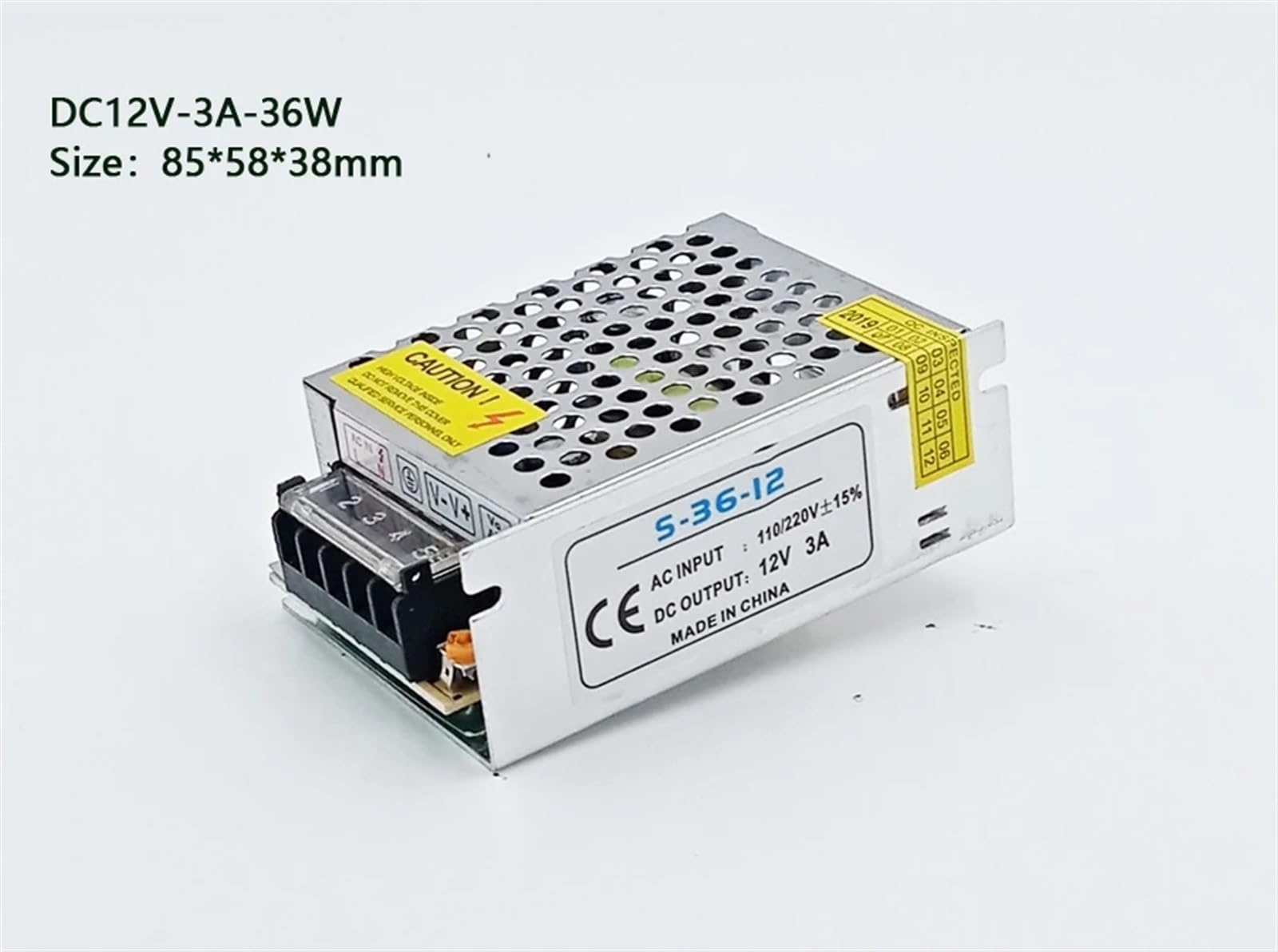 Alimentatore 12V 1A 2A 3A 5A 10A 15A 20A 25A 30A Trasformatori di Illuminazione 12 V Volt Driver LED Adattatore di Alimentazione 12V 1A 2A 3A 5A (Size : 12V 15A 180W)