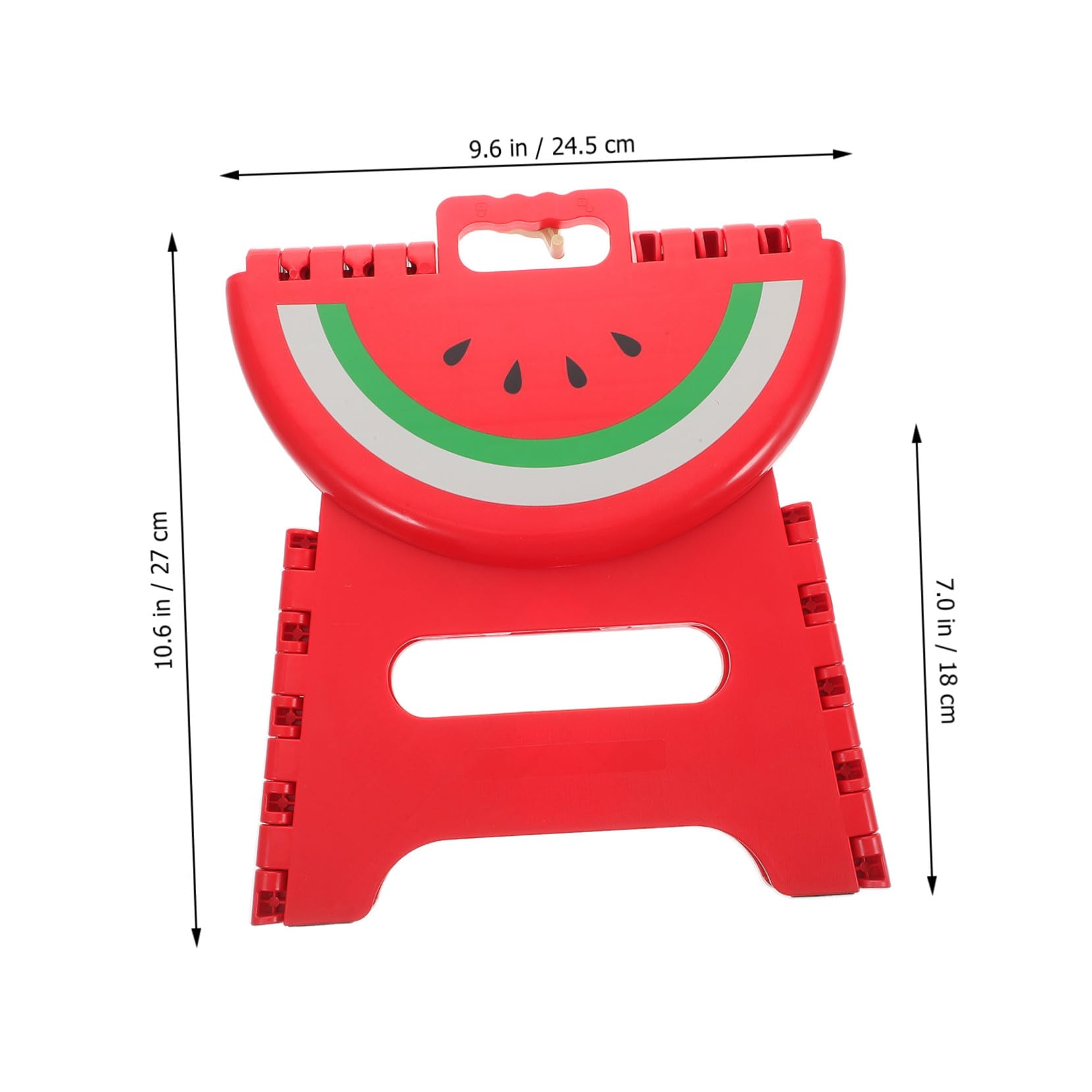 GALPADA Sgabello Pieghevole in Plastica Rosso Compatto Maniglia | Bambini, Adatto a Hotel e Hiking, Superficie senza Sbavature, Formato Piccolo