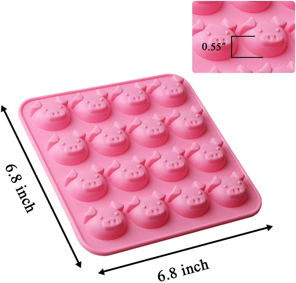 Pig Mold Silicone DIY Mold for Chocolate Candy Ice Cube 16 Cavity