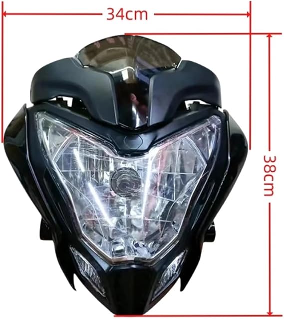 Motorcycle Accessories Head Lamp Light Motorcycle Front Headlight NS200(B LED Red)