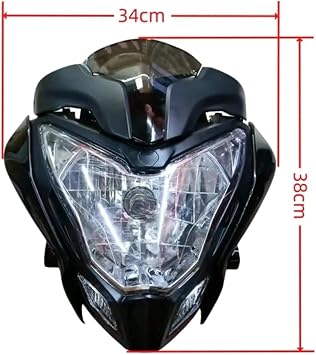 Motorcycle Accessories Head Lamp Light Motorcycle Front Headlight NS200(B LED Red)