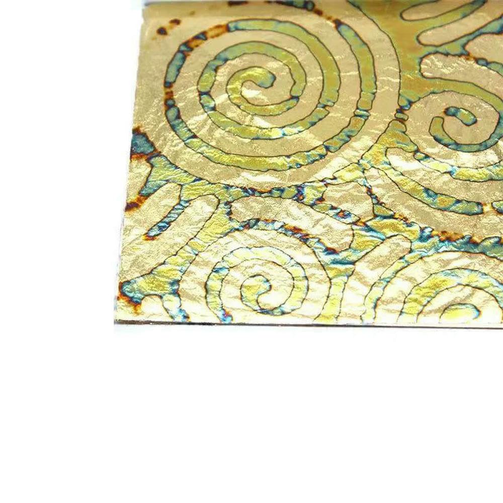 Goldfolienbögen, Blattgoldfolie, 14 x cm, mehrfarbig, for Nagelkunst, Kunstharz, Schmuck, Basteln(200sheet Mix Pattern)