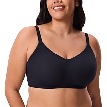 DELIMIRA Womens Inbarely Lift Wireless Bras No Padding Full Coverage Plus Size Seamless Everyday Tshirt Bra