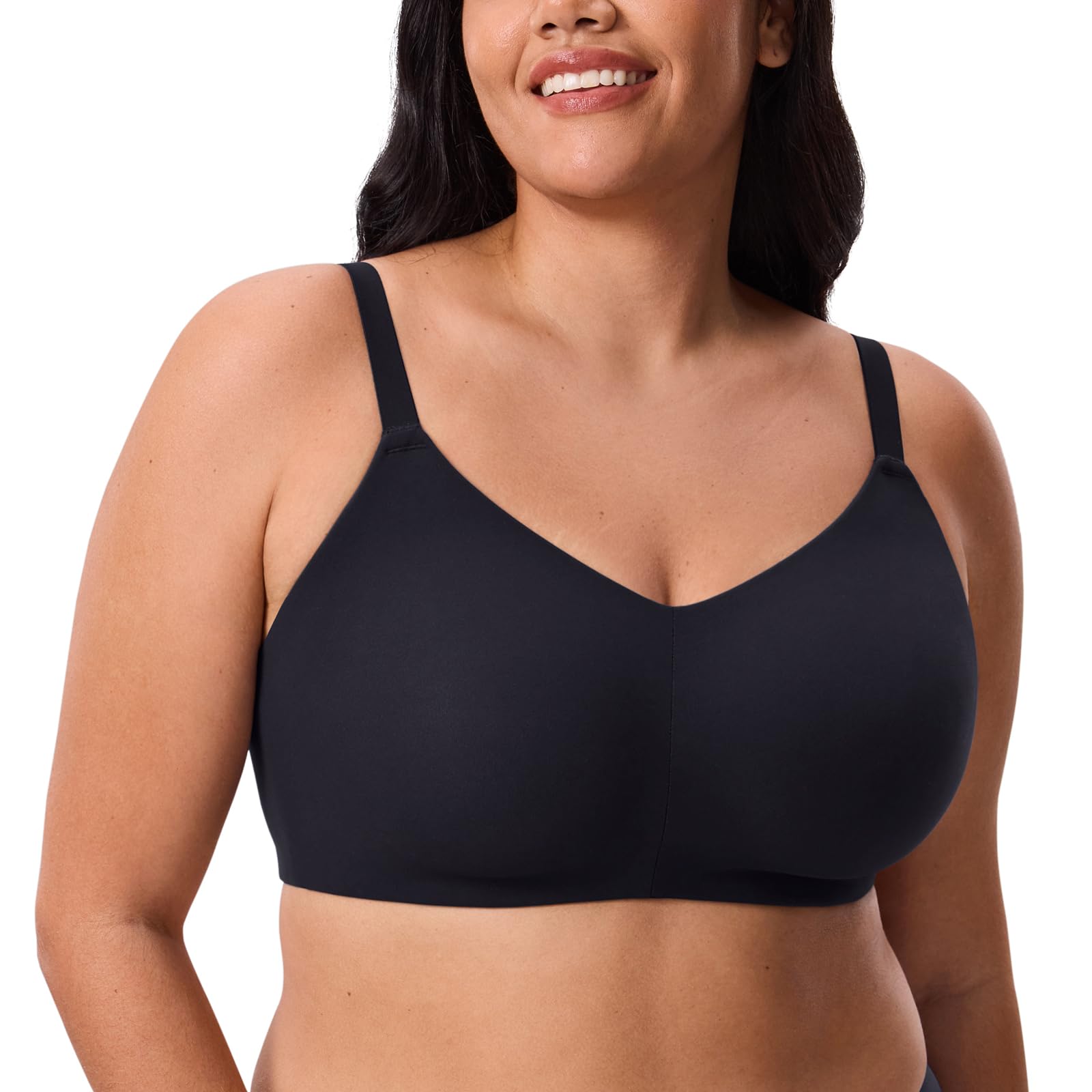 Women's Inbarely Lift Wireless Bras No Padding Full Coverage Plus Size Seamless Everyday Tshirt Bra