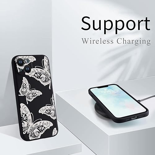 Miniatura 6 de Funda de teléfono con diseño de mariposa blanca para iPhone 11 3D, funda de silicona líquida de gel suave, antiarañazos, duradera, femenina, mate,