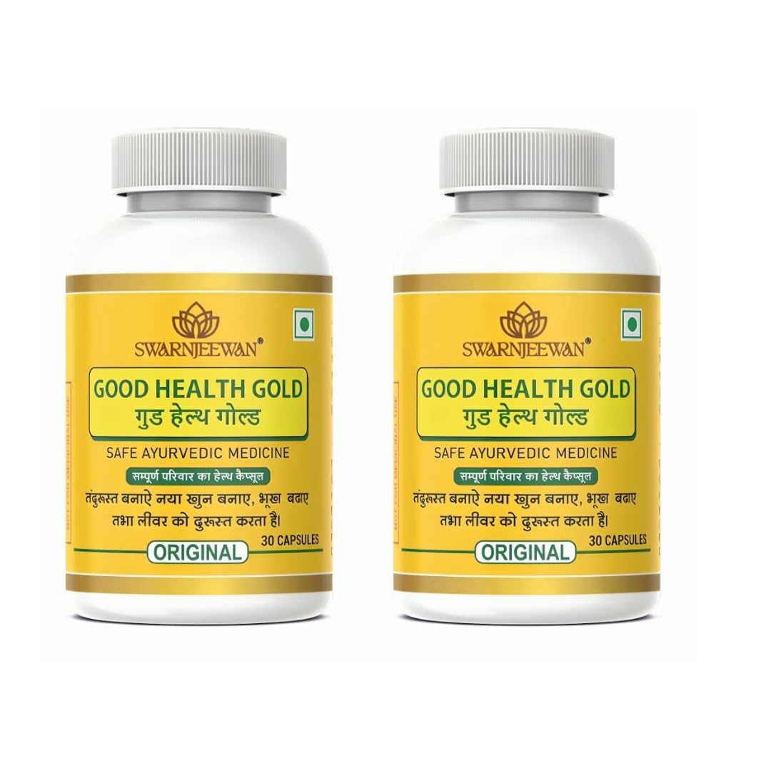 Swarnjeewan Health Gold, for Ayurvedic weight gain, strength & improves overall health -2x30 Capsules-image-27