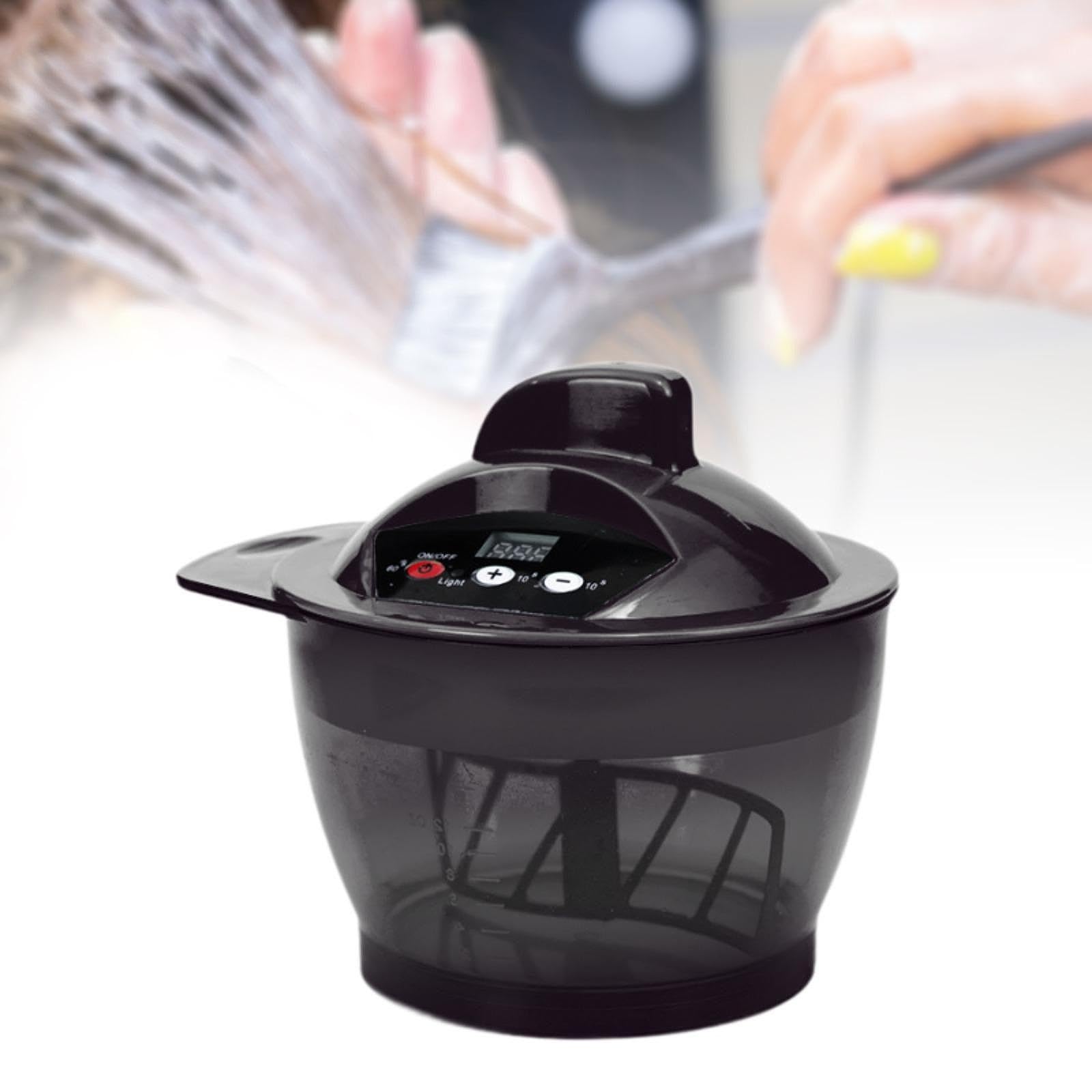 Elektrische Mischschüssel Rührschale Farbpaste Mixer Haartönung mit Automatischem Timer Und Usb für Professionelle Friseursalons Heimfrisuren, Schwarz