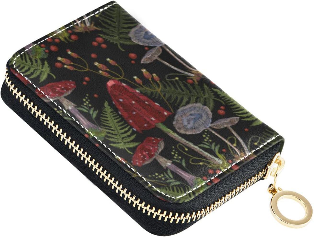 Amazon.com: Sletend Mushrooms Gothic Style RFID Credit Card Holder