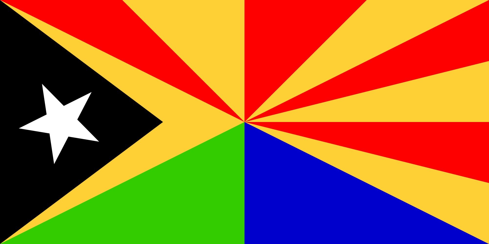 Drapeau Large Viqueque grand pavillon en tissu pour mât extérieur