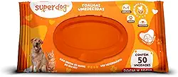 Tolhas Umedecidas Super Dog para Cães e Gatos 50 unidades 20X15cm