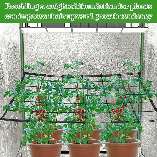 Zikenis Wachsen Zelt Netz 57x104.5 cm, Scrog Netz,Elastisches Mesh Zelt Ranknetz,Grow Netz mit 4 Haken,für GemüSe-,Obst-Und Blumenpflanzen Verwendet,für Hof,Gartenarbeit,Garten,Balkone (57 x 104.5 cm)