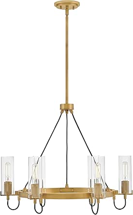 Hinkley Ryden Medium Chandelier, Heritage Brass