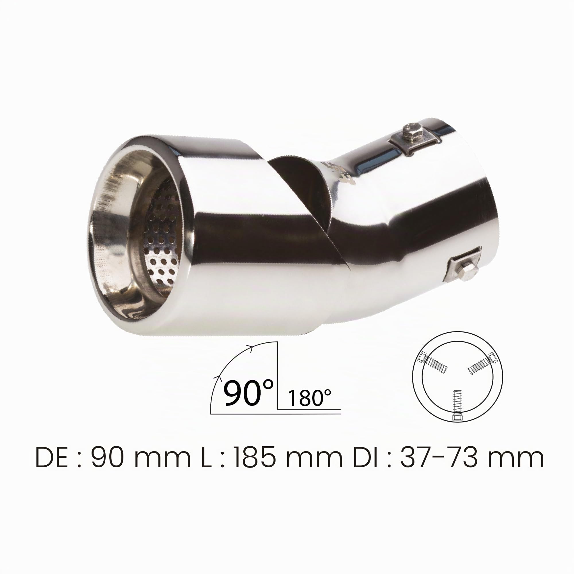 Simoni Racing Spa TRX/82 Échappement Universel Rond, Inox, Dia 74 mm