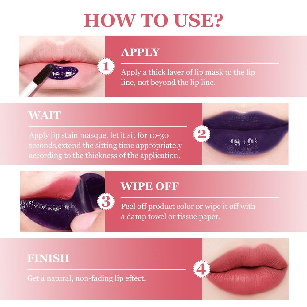 Fengyang® 3Pcs Lip Gloss Stripper Set, Matte Lip Tint Peel Off, Peel Off Lip Stain Lip Tint Set - Image 4